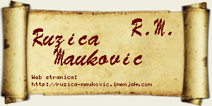 Ružica Mauković vizit kartica